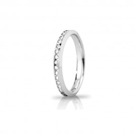 White gold 18 Kt 750/1000 Unoaerre Venere ct. 0.01 unisex wedding ring