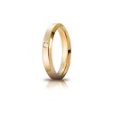 Yellow gold 18 Kt 750/1000 Unoaerre Hydra ct. 0.03 unisex wedding ring