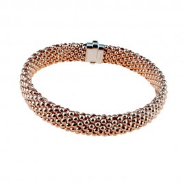 Rose gold 18Kt 750/1000 tridimensional chain woman bracelet