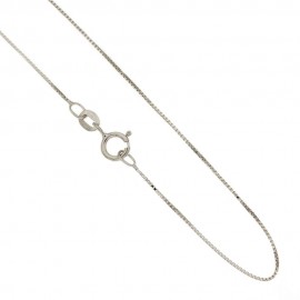 White gold 18k 750/1000 venetian chain shiny unisex necklace