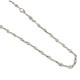 Catena in oro bianco 18 Kt 750/1000 maglia a rombo