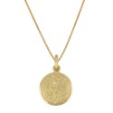 Yellow gold 18k 750/1000 with San Michele pendant unisex necklace