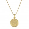 Yellow gold 18k 750/1000 with San Michele pendant unisex necklace