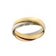 White, yellow and rose gold 18k 750/1000 Three interlaced rings