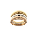 Yellow, white and rose gold 18 Kt 750/1000 Trittico shiny women ring